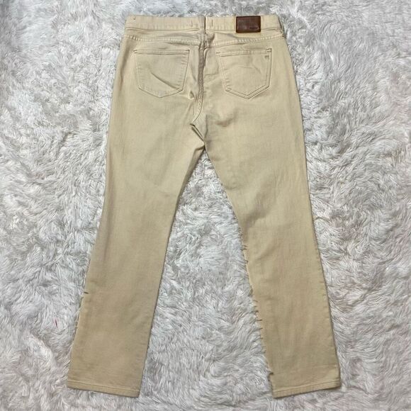Madewell Jeans Beige Ivory Distressed Womens Size 27 Straight Leg Stretchy - Picture 4 of 11